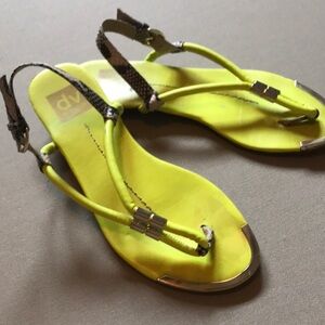 Dolce Vita neon yellow sandals
